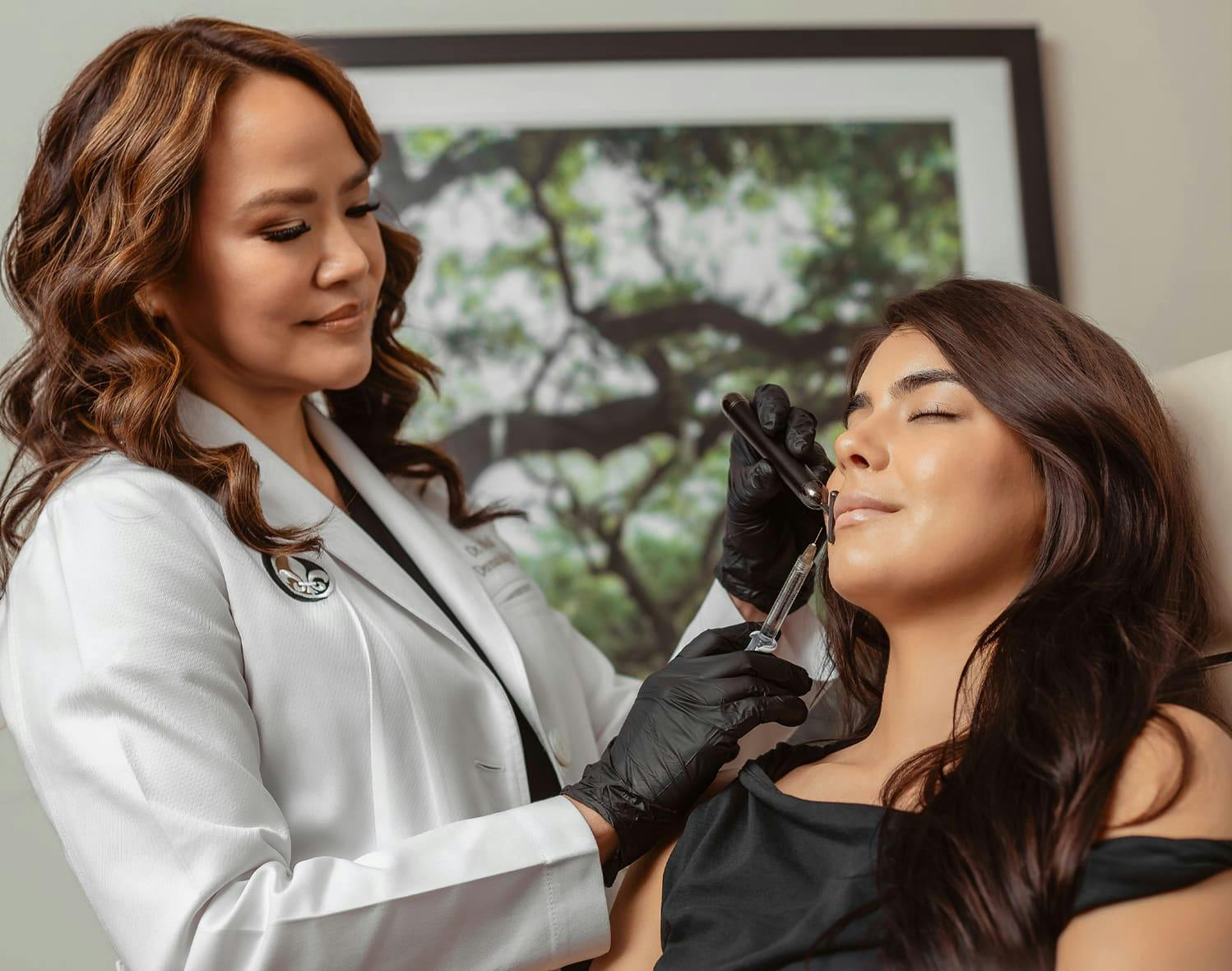 woman getting injectable