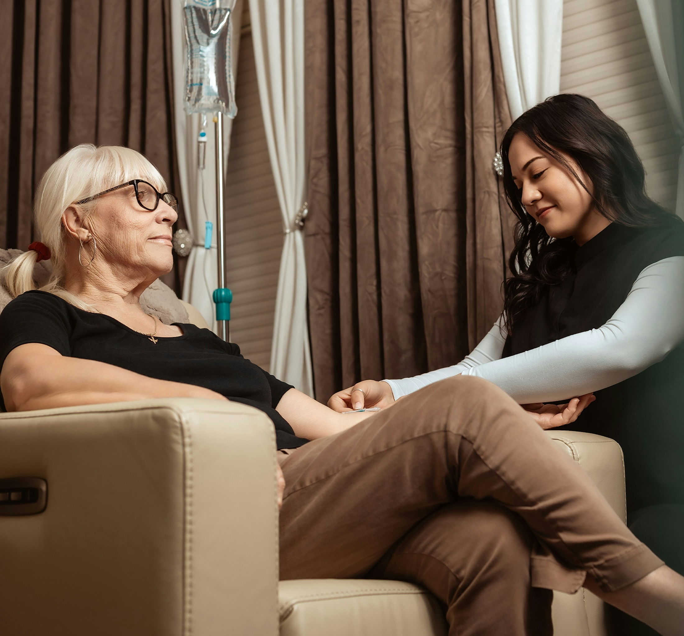 woman undergoing bhrt procedure