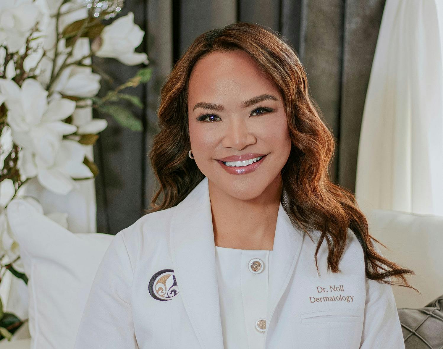 Dr. Noll at her Davis Dermatology office in California.