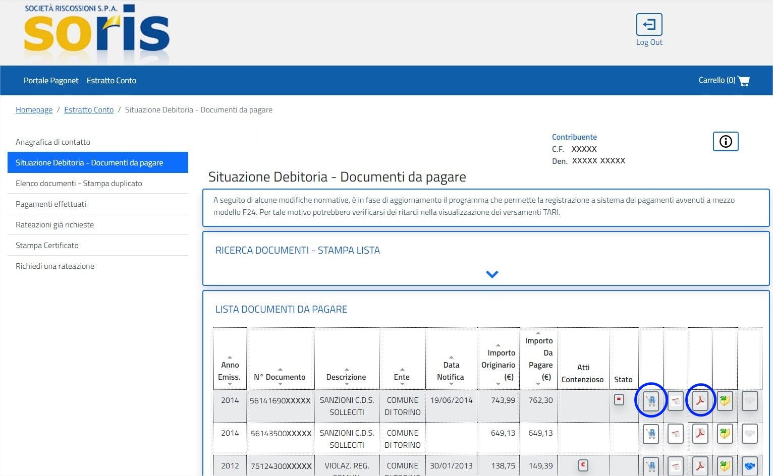 elenco documenti pdf carrello elenco documenti pdf carrello