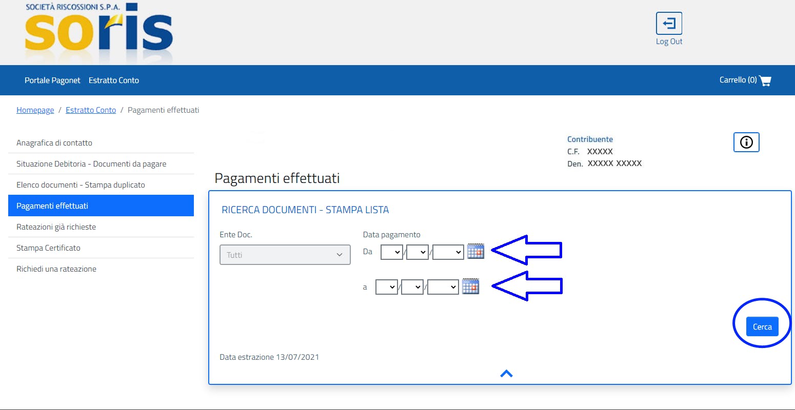 lista pagamenti prericerca