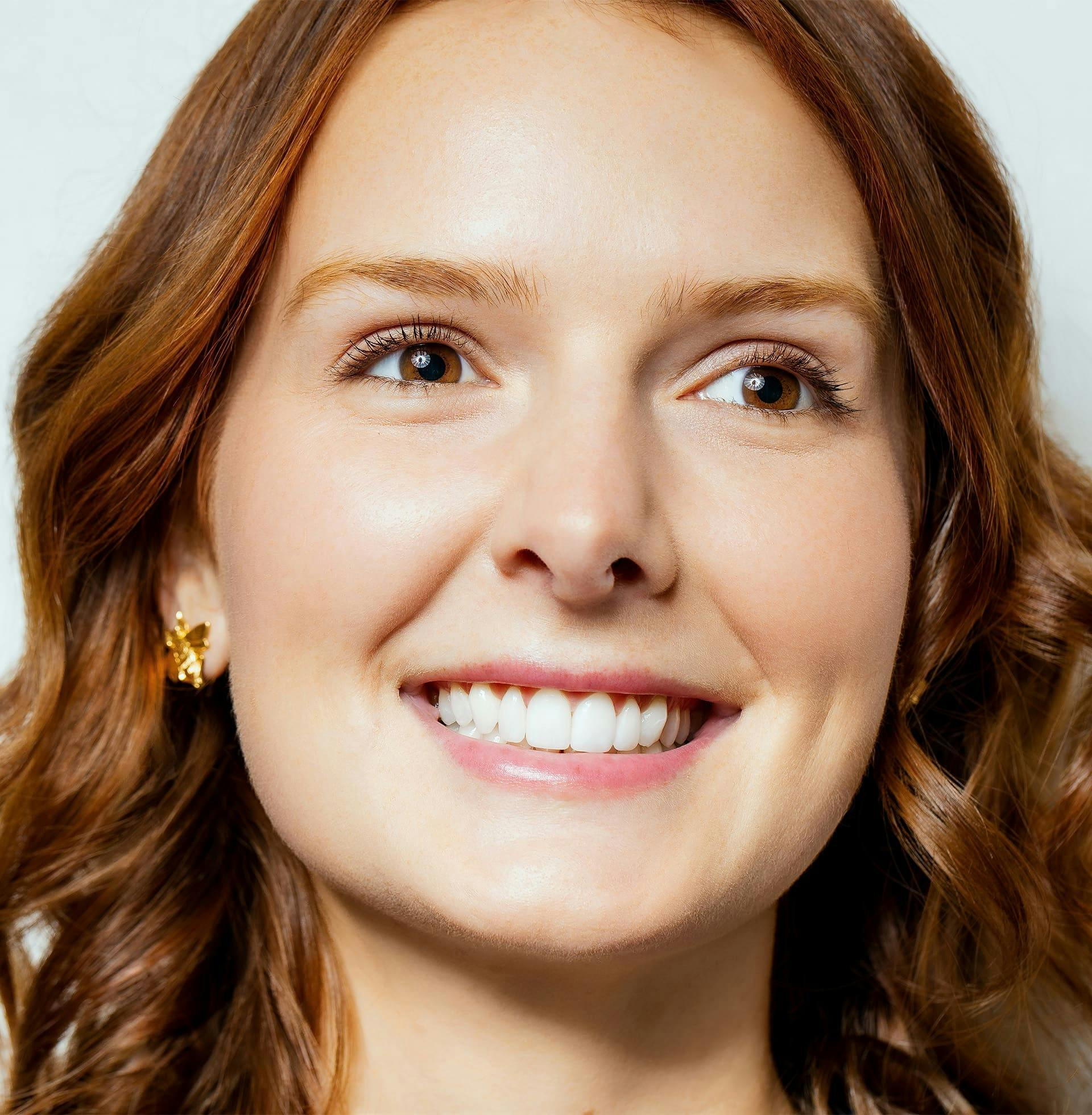 woman smiling close up