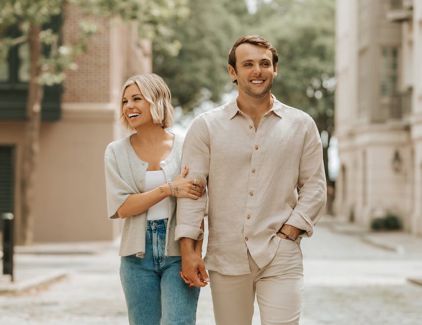 Couple Walking in Charleston