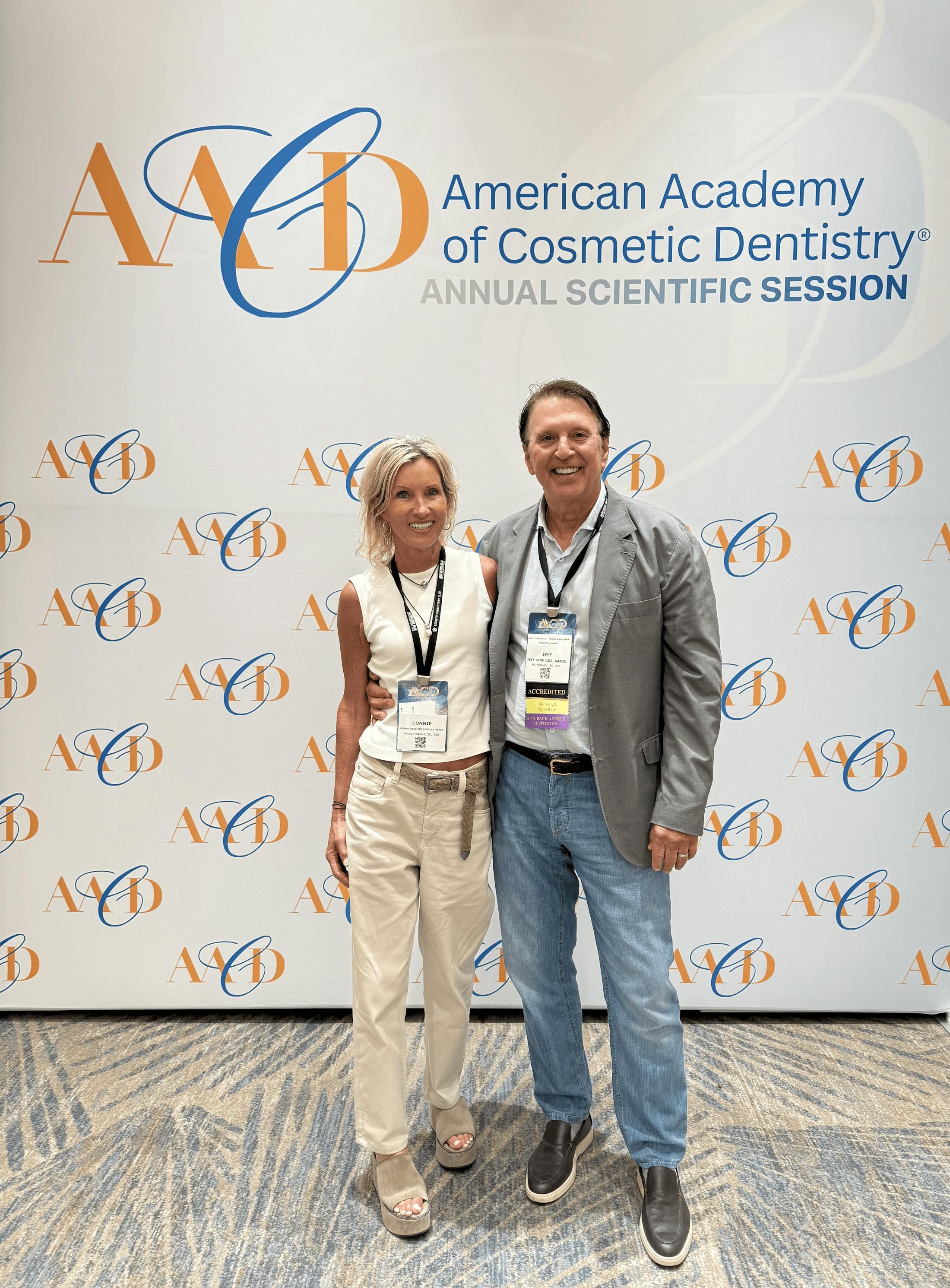 Dr. Rink and Connie at American of Cosmetic Dentistry Annual Scientific Session