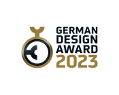 German Design Award logo celebrating Cryptonow’s achievement and industry recognition.