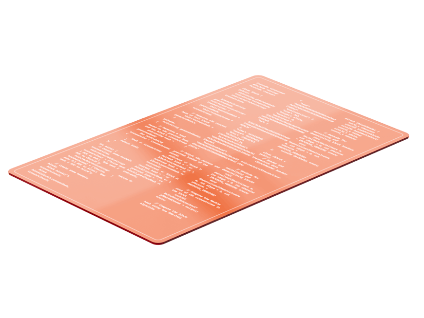 An orange Cryptonow instruction card with white printed text and guidelines, isolated on a transparent background