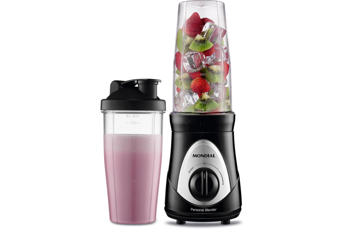 Personal Blender, Mondial, Preto/Prata, 300W, 110V - DG-01