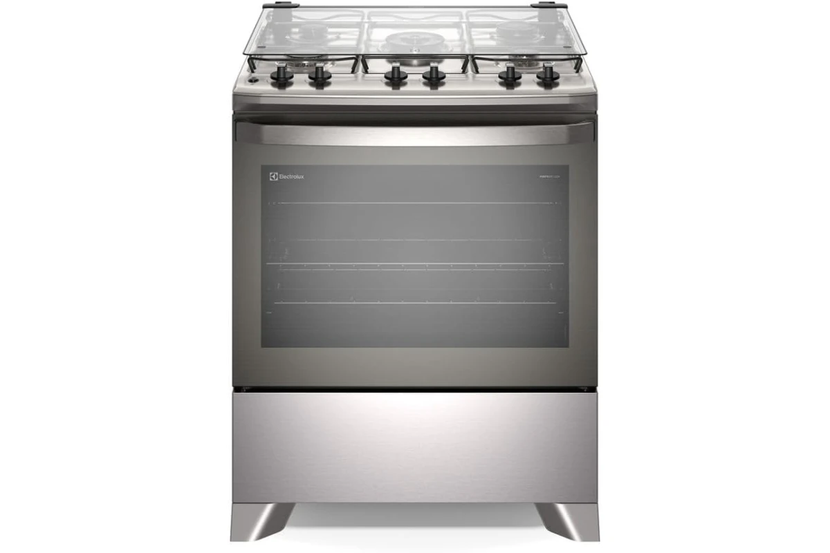 Fogão Electrolux 5 bocas Efficient com PerfectCook Cinza FE5IC - Bivolt