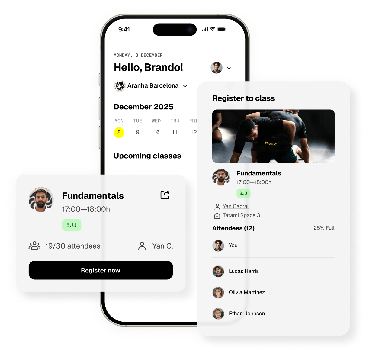 Full classes and complete visibility on attendance