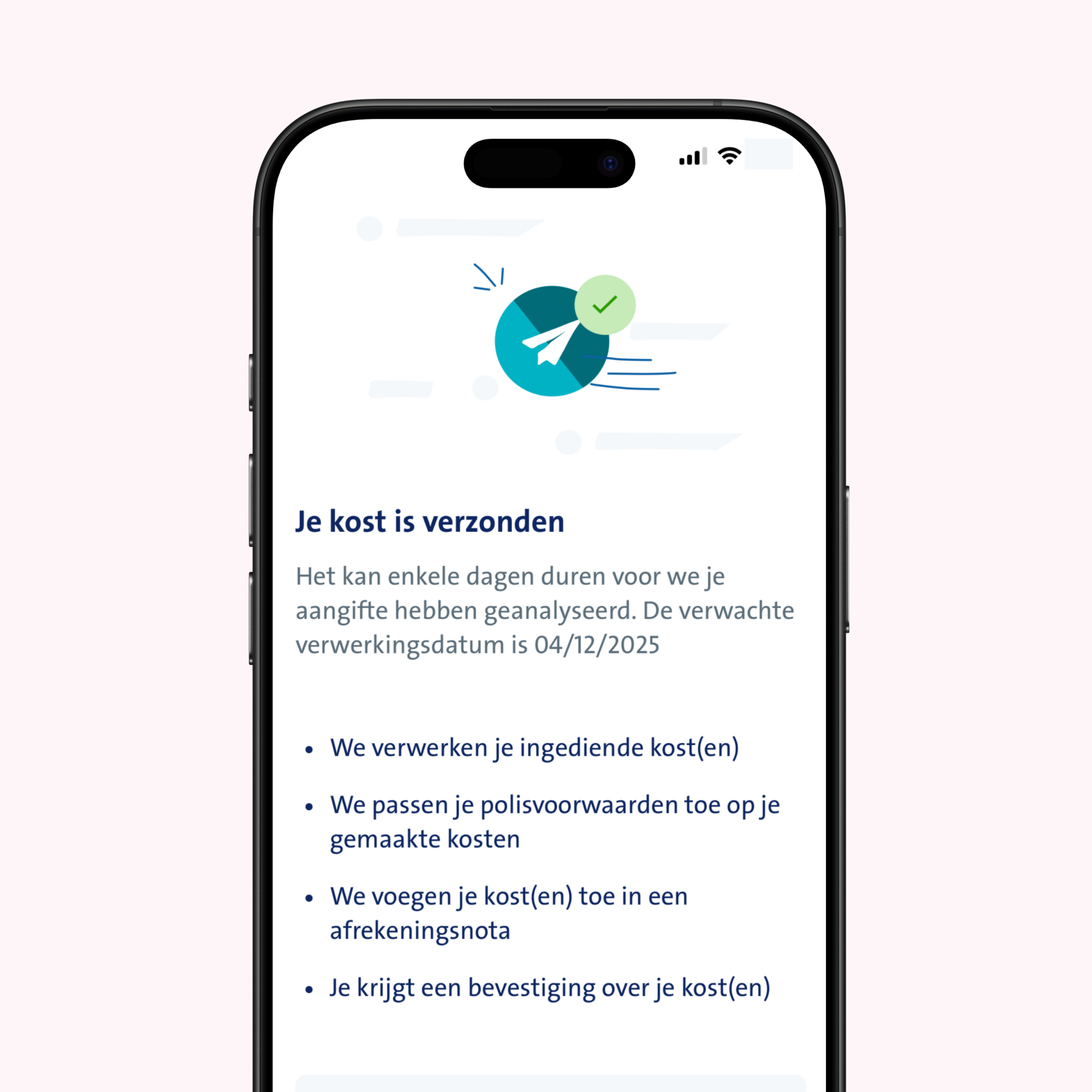 vanbreda app ingediende kost