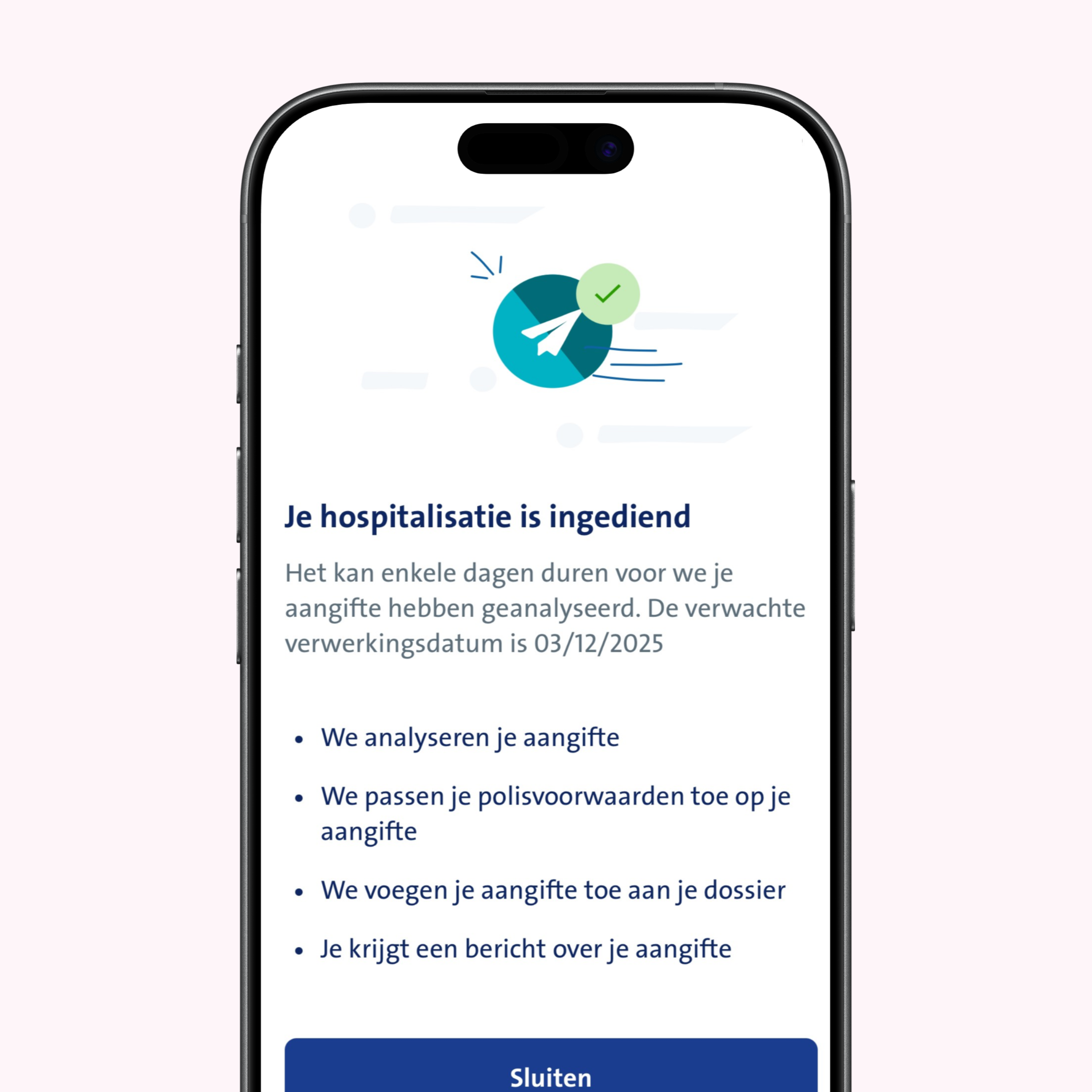 vanbreda app - hospitalisatie aangifte