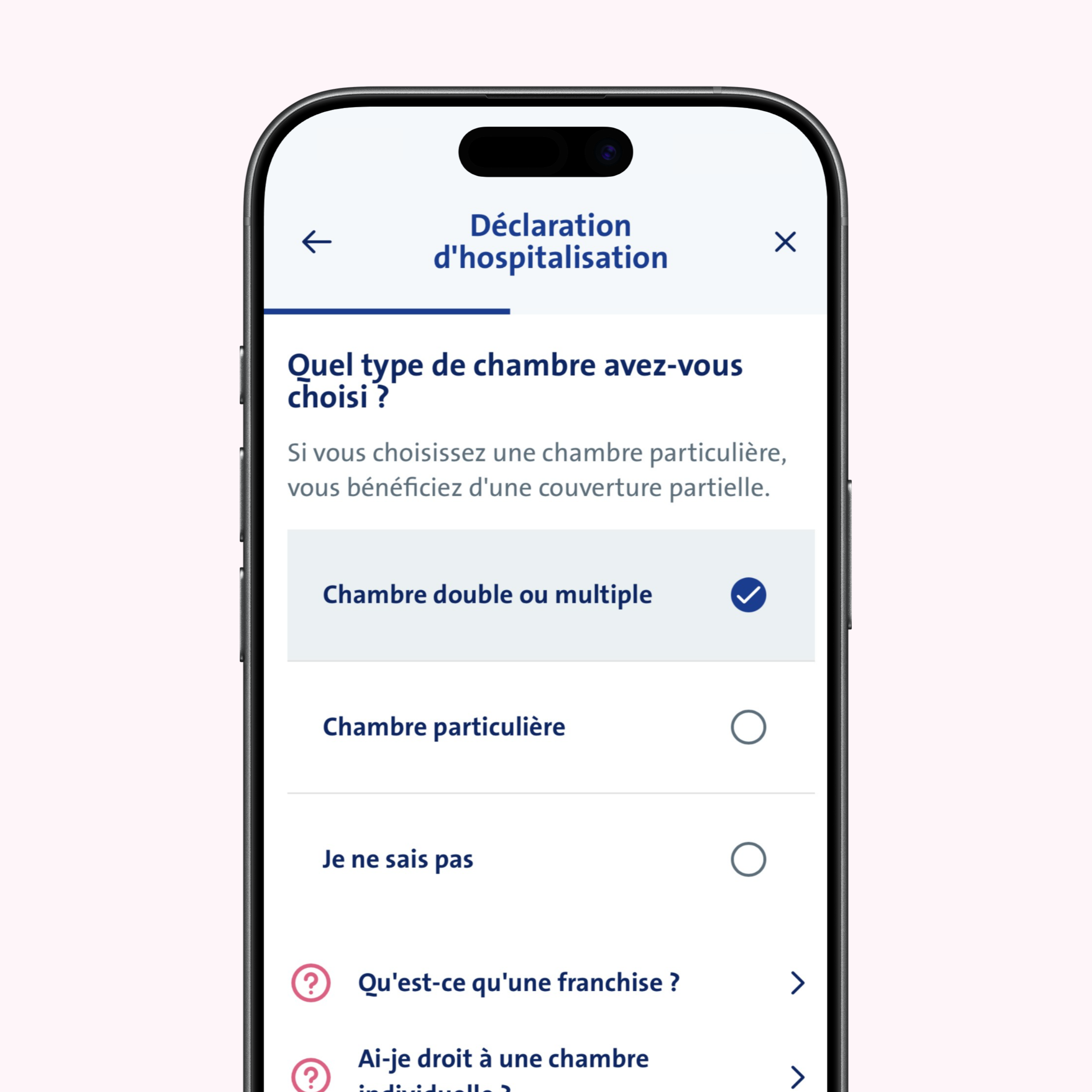vanbreda app - declaration hospitalisation