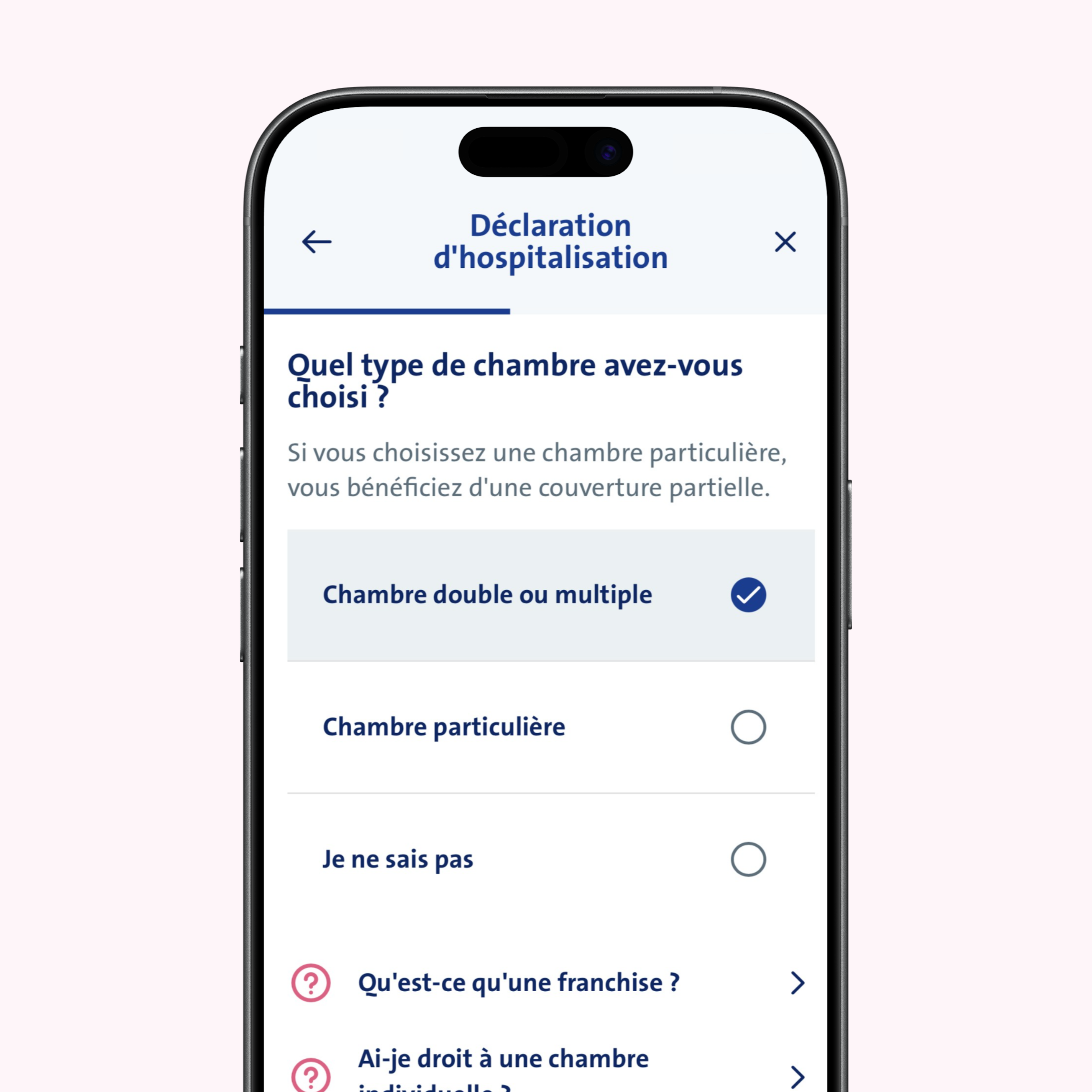 vanbreda app - declaration hospitalisation