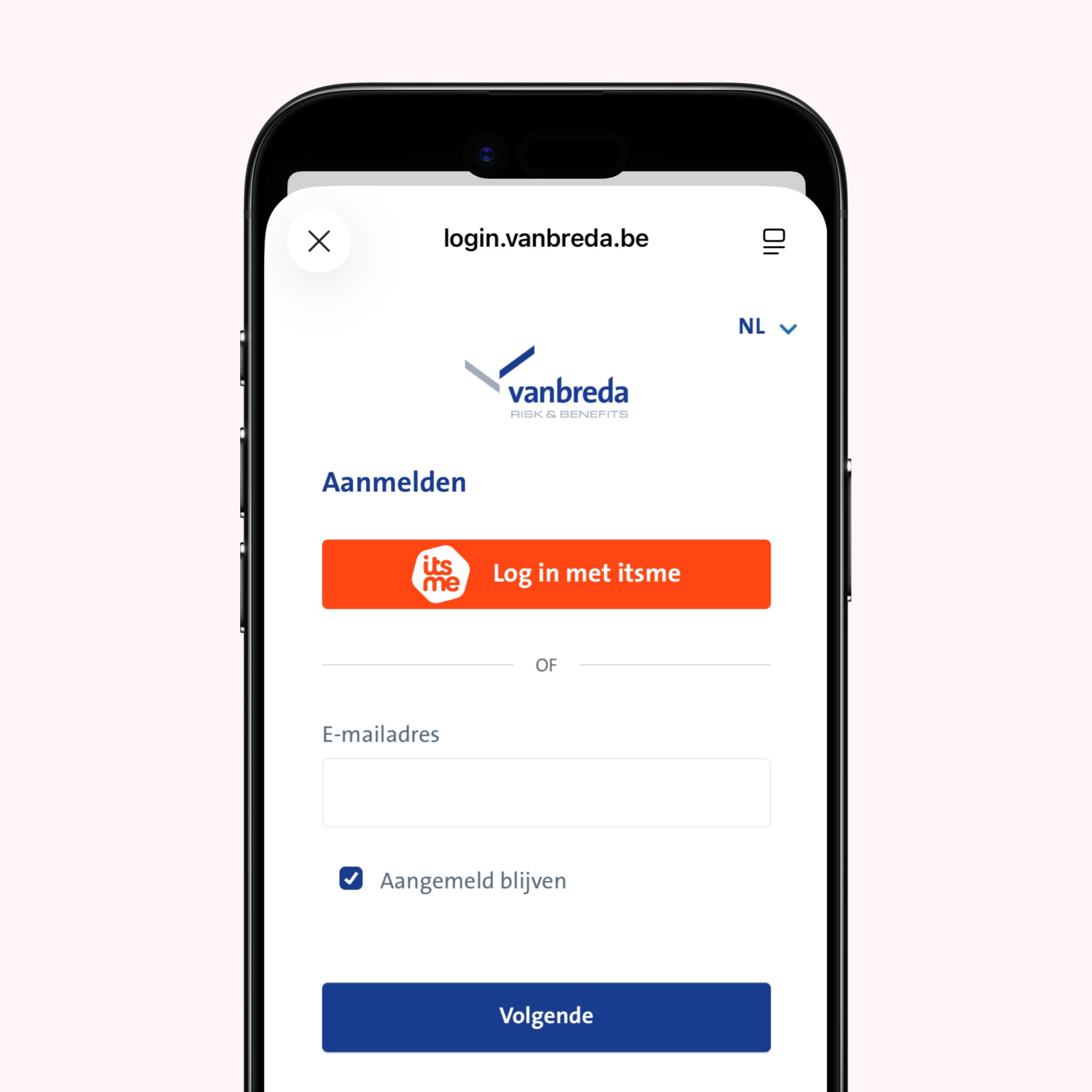 app visual itsme onboarding