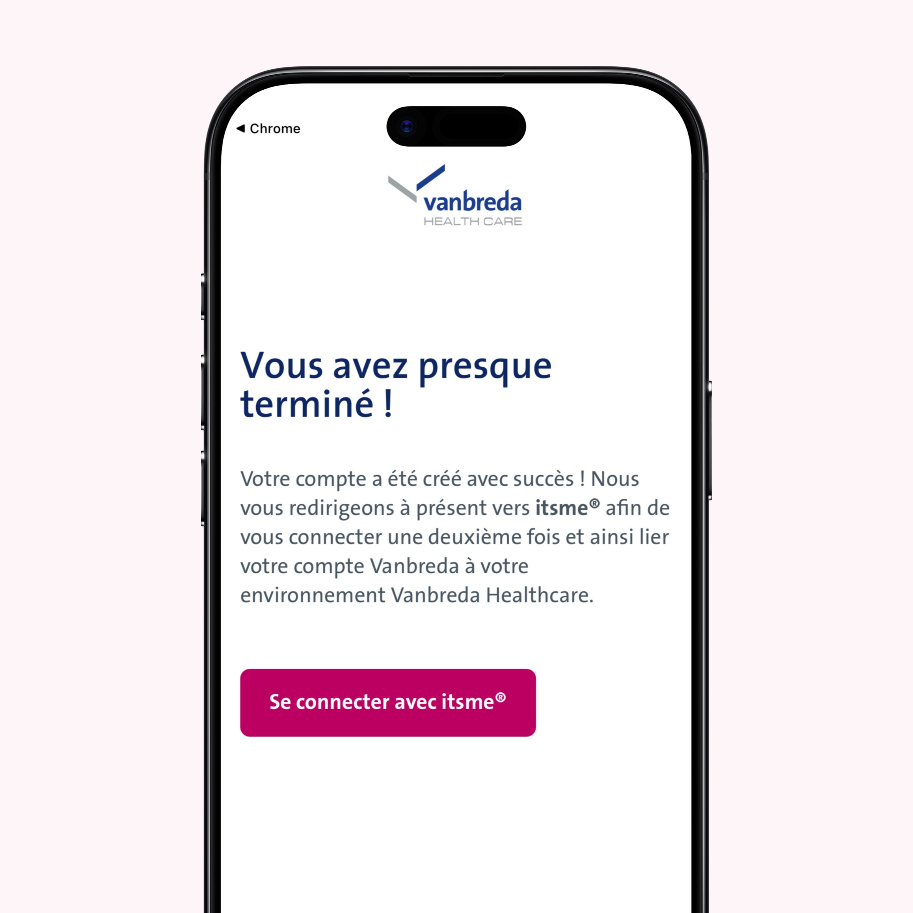 app visual itsme onboarding - enregistrez votre compte chez vanbreda