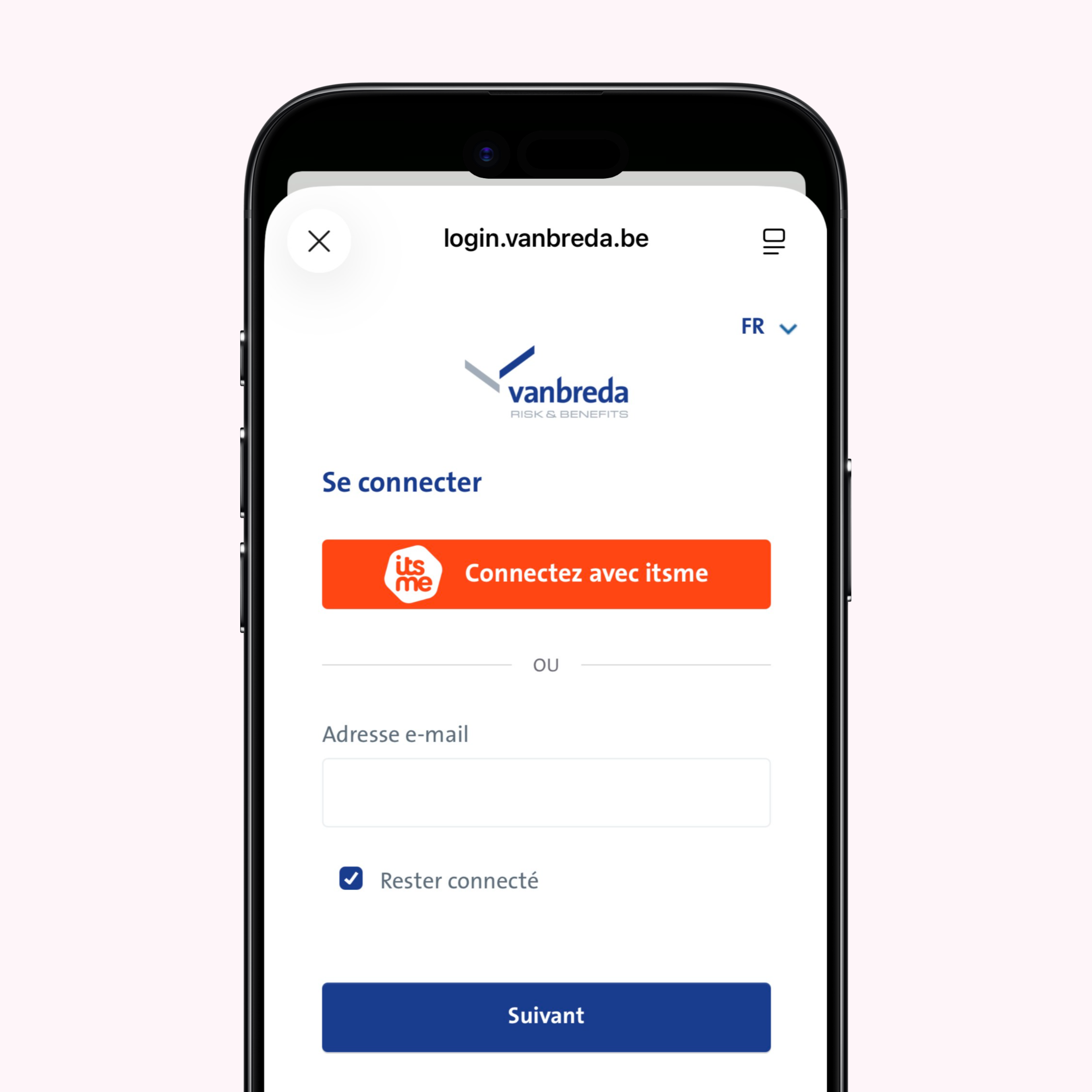 app visual itsme onboarding - enregistrez votre compte chez vanbreda