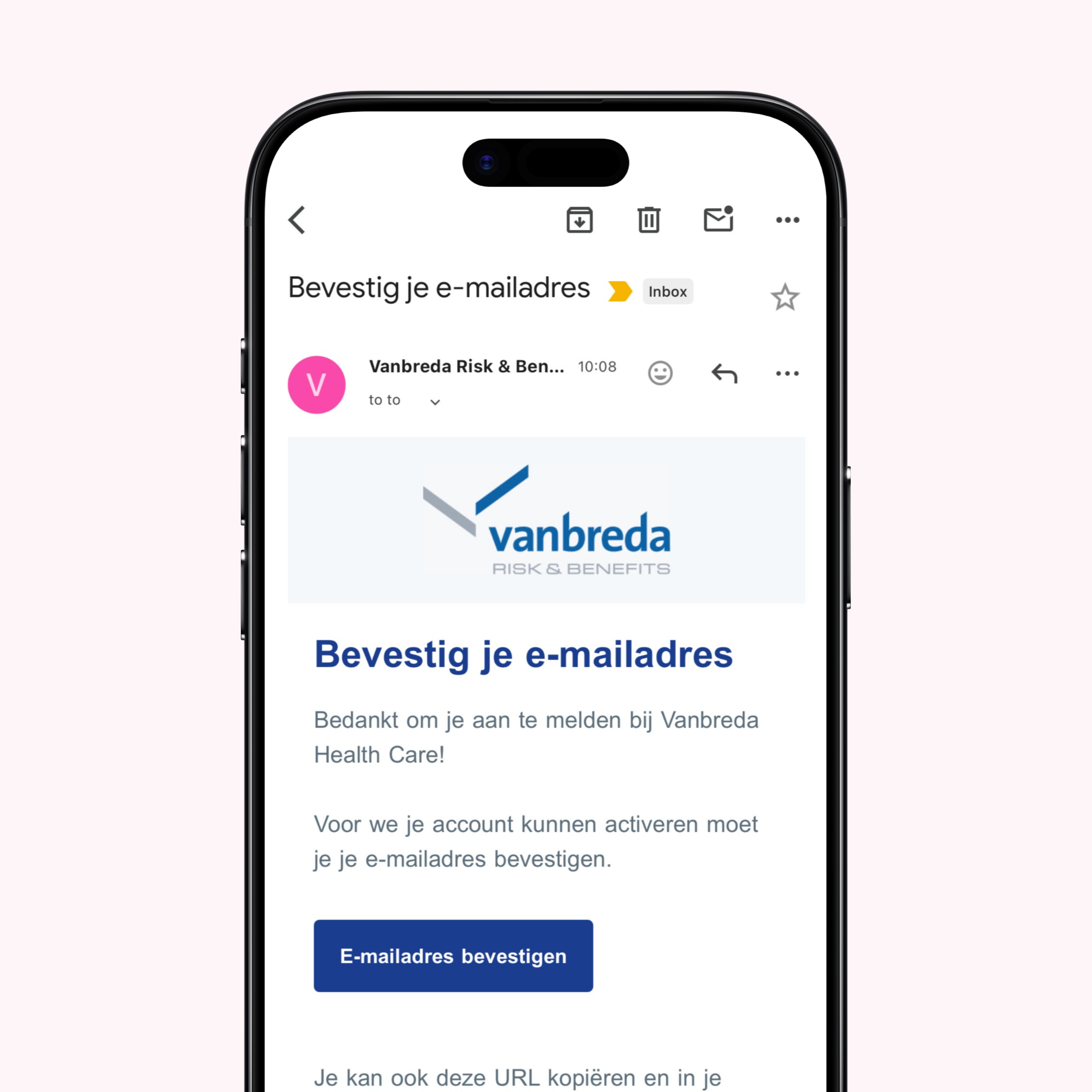 app visual email onboarding