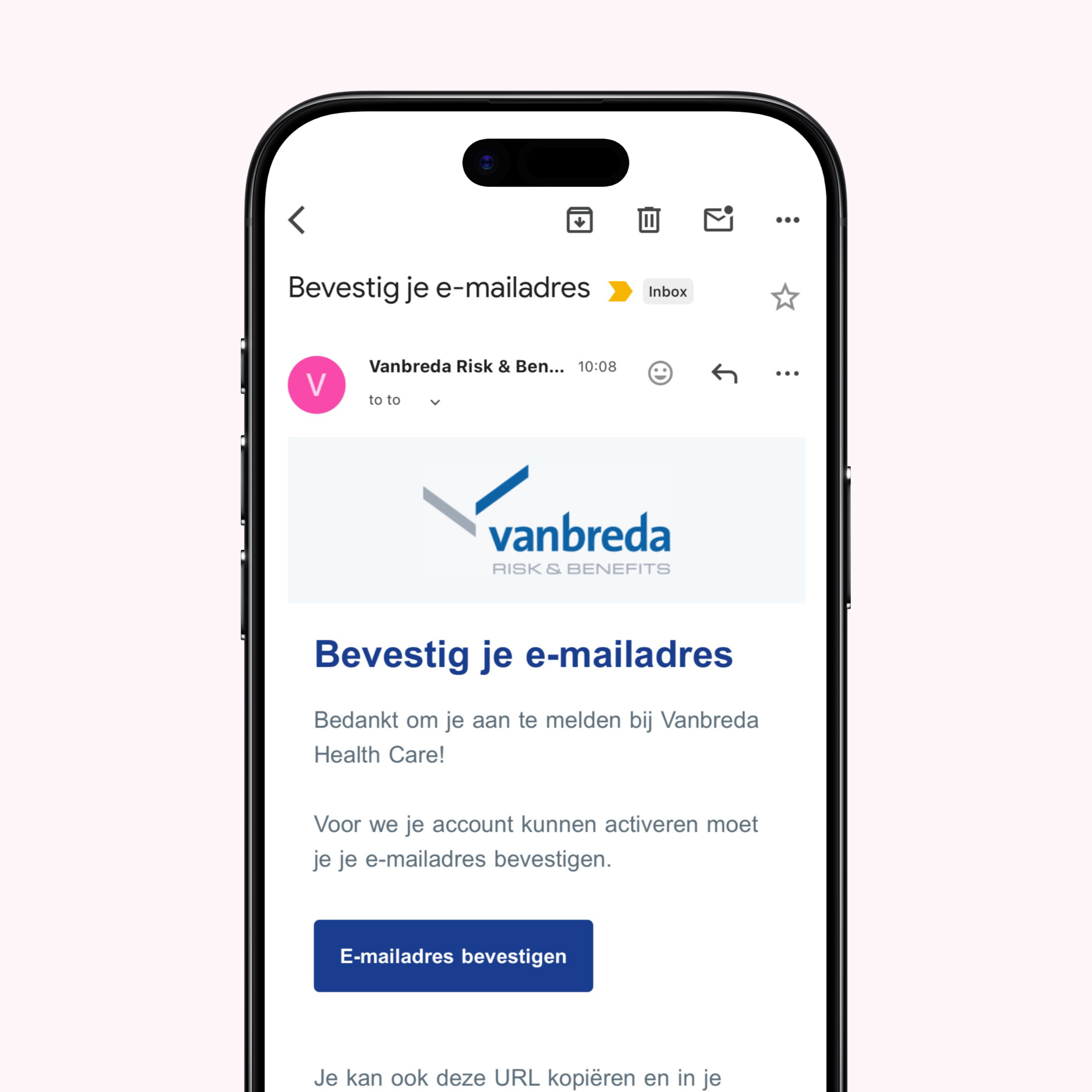 app visual email onboarding