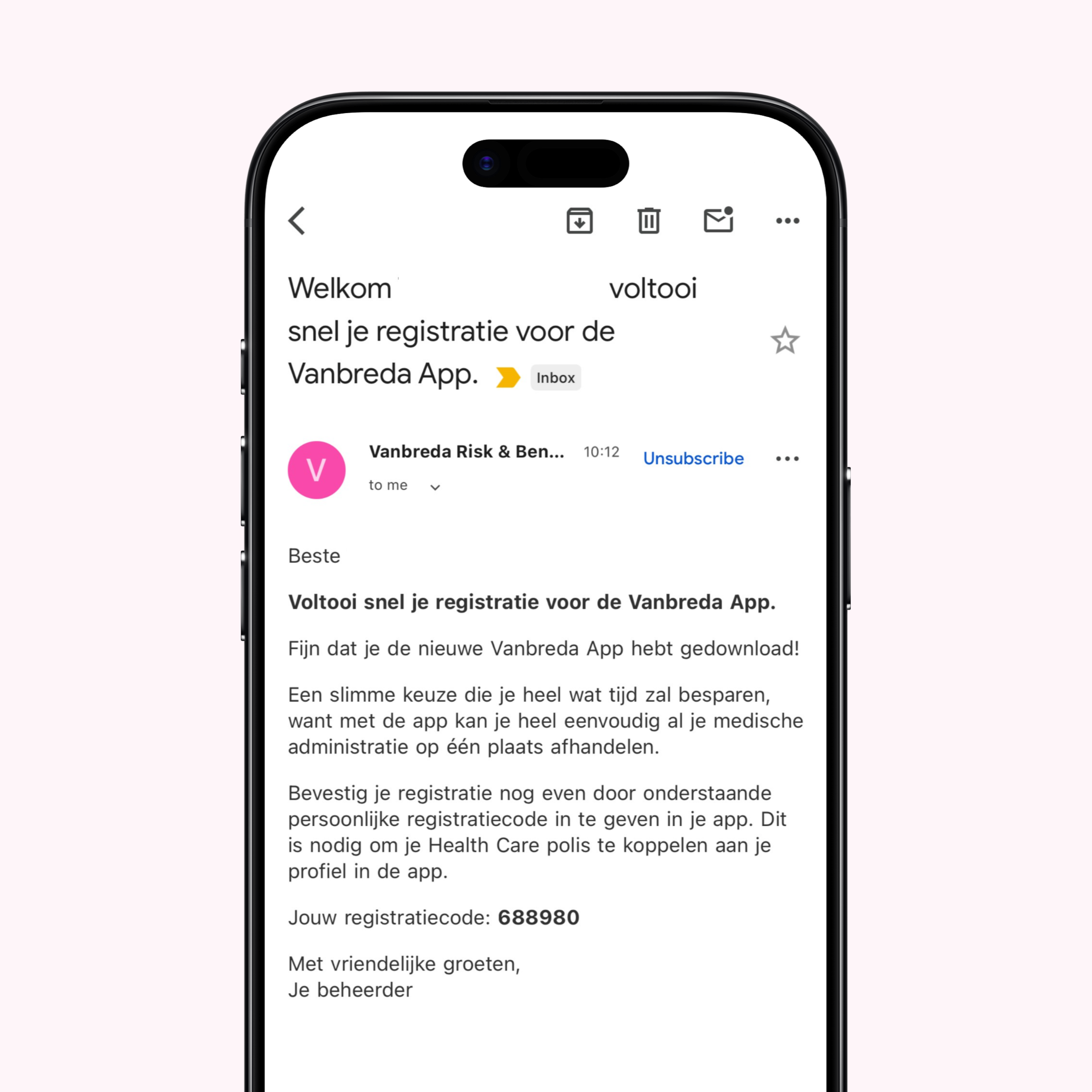 app visual email onboarding