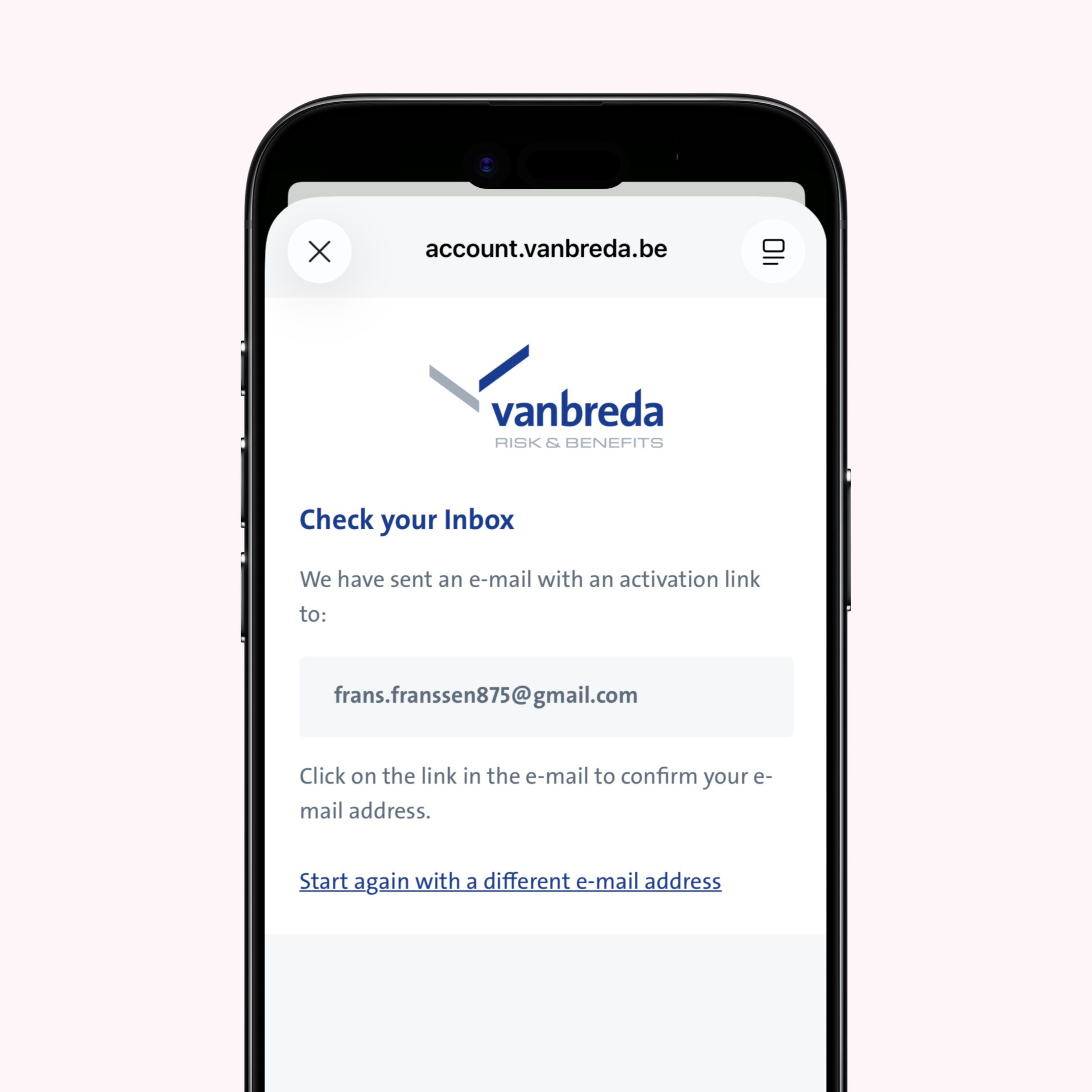app visual email onboarding