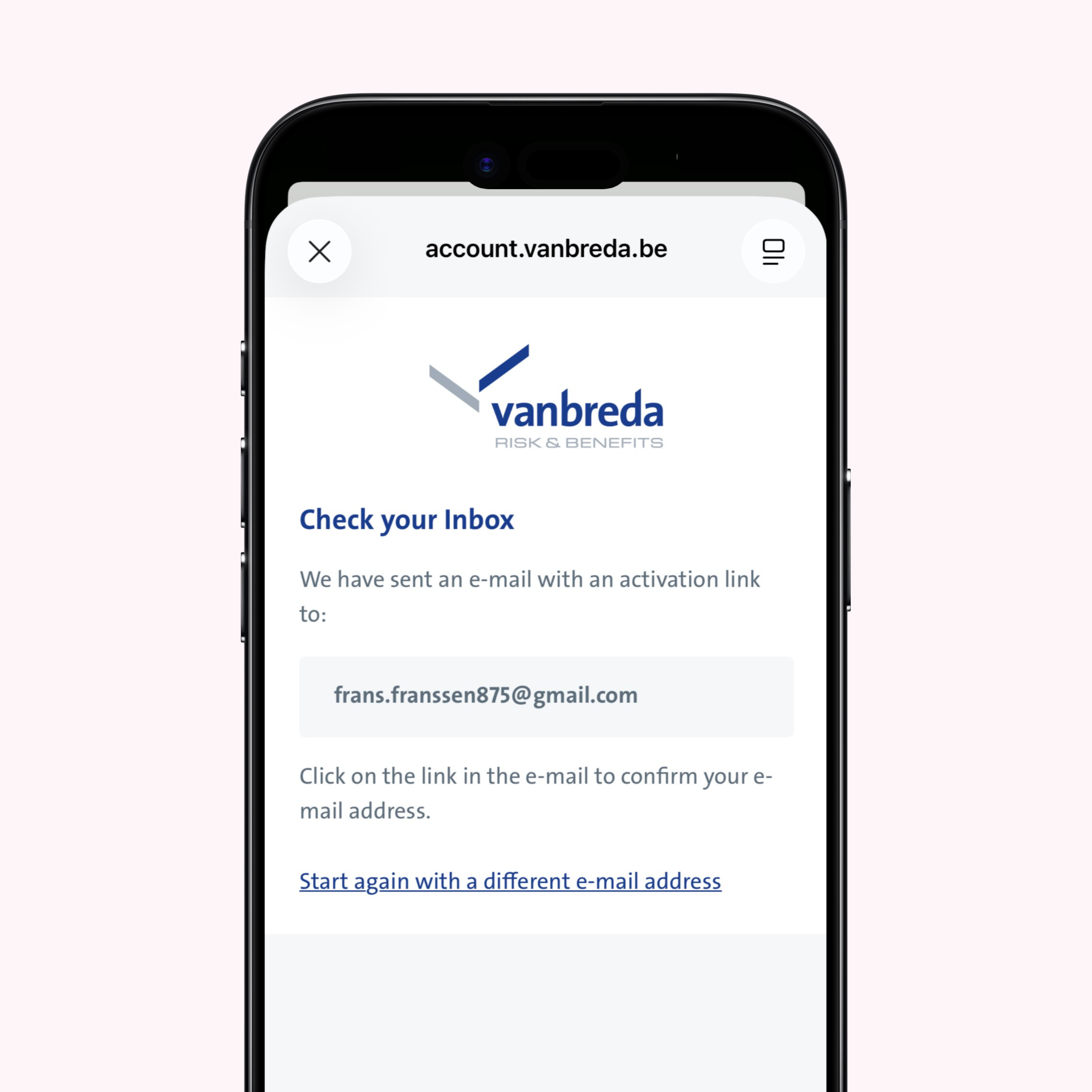 app visual email onboarding