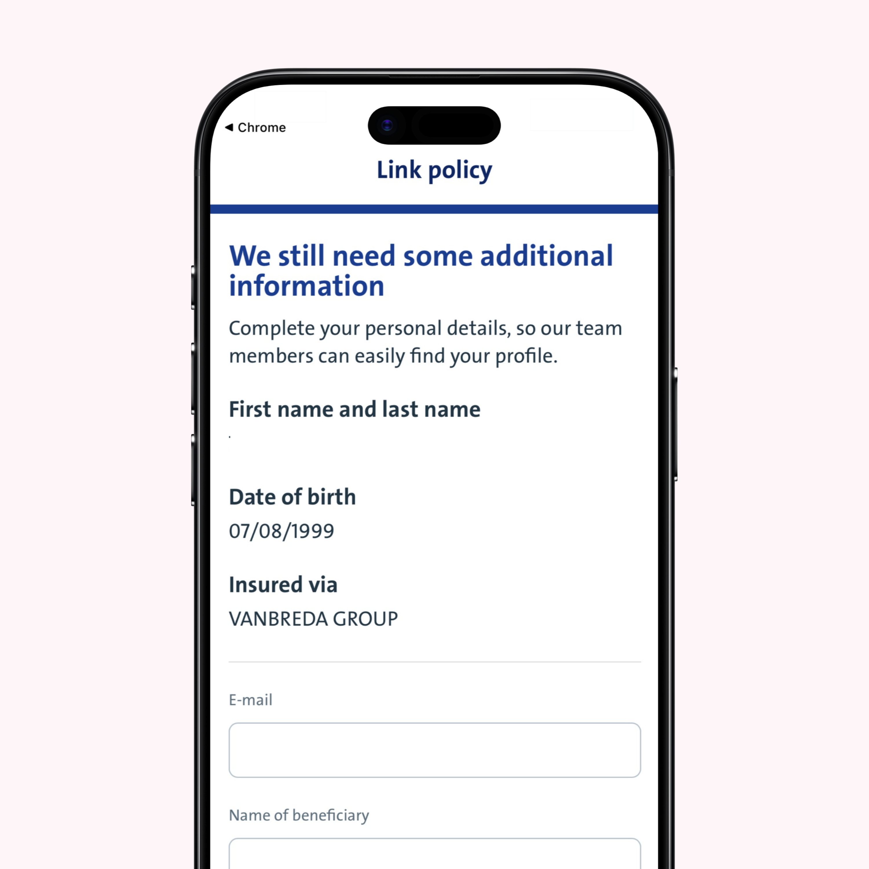 app visual email onboarding