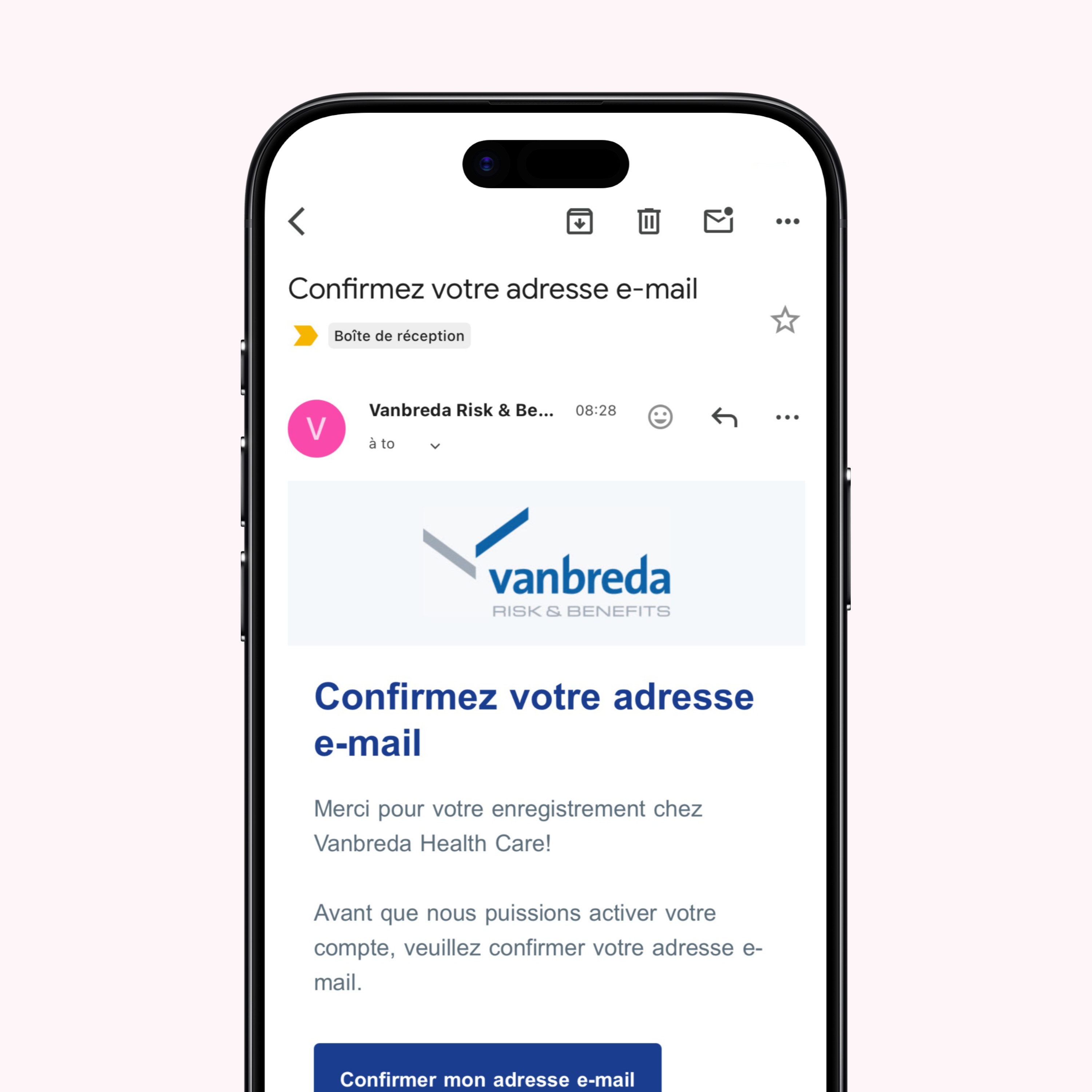 app visual email onboarding