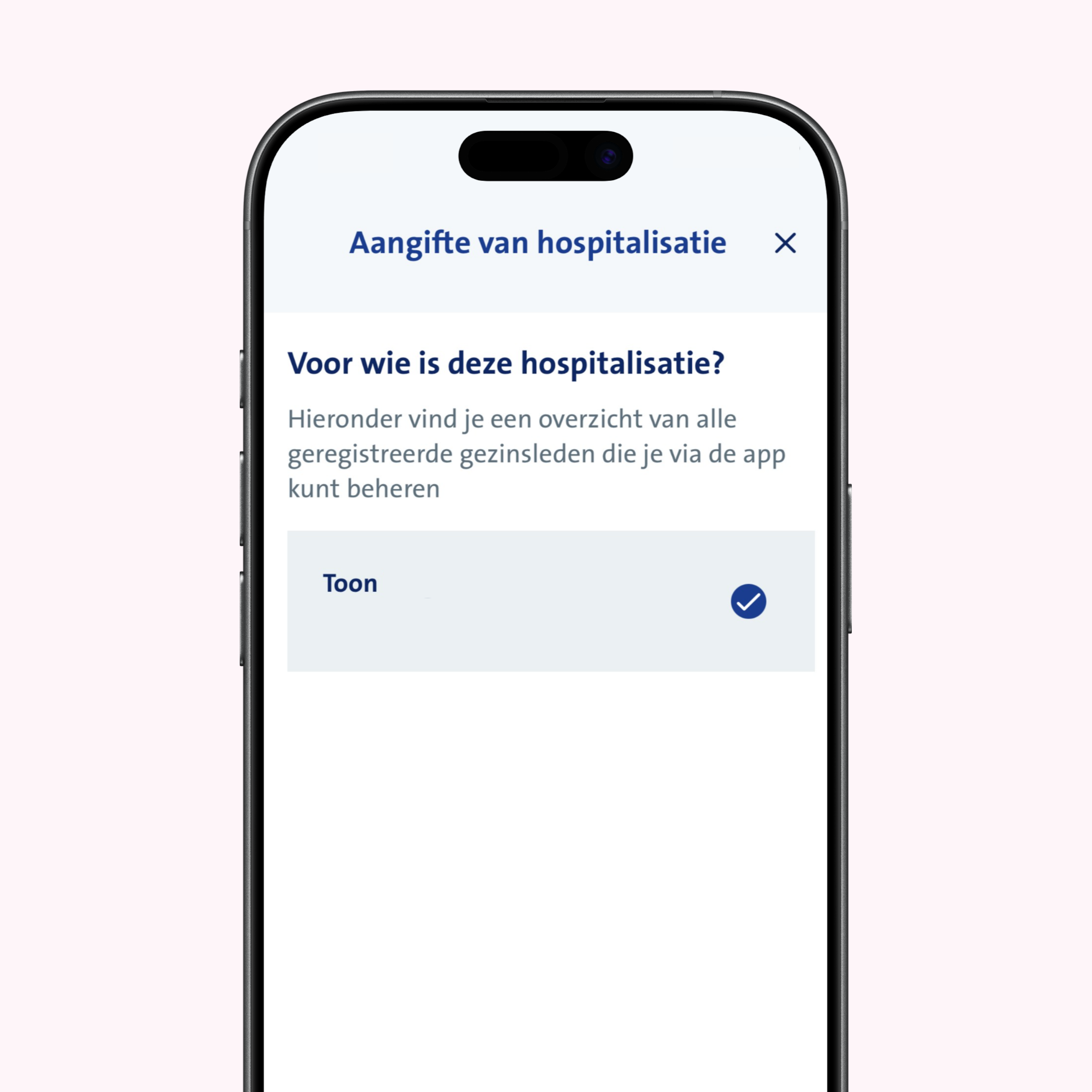 vanbreda app - hospitalisatie aangifte