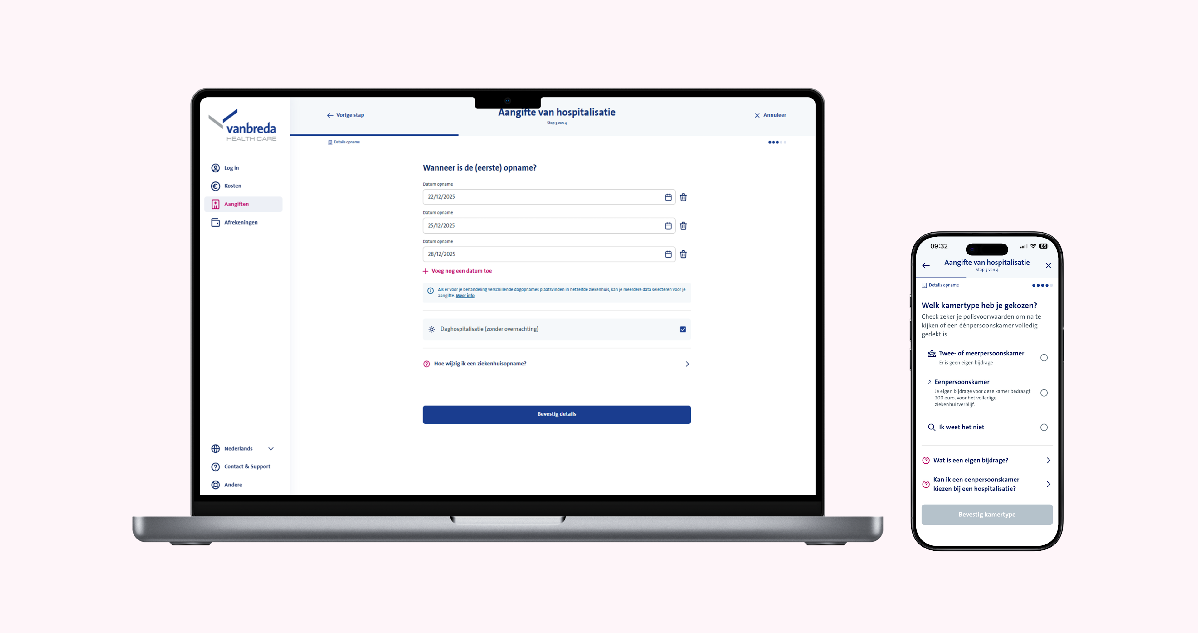 visual nieuwe aangifte schermen