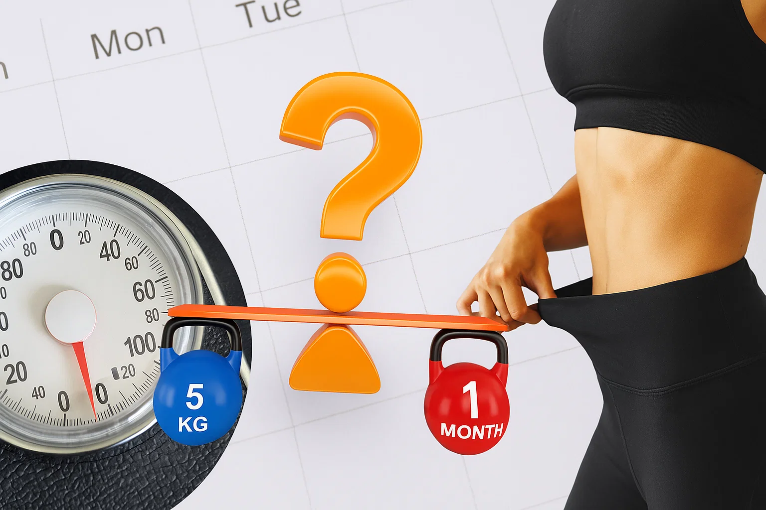 Combien de kilos peut-on perdre en 1 mois ?