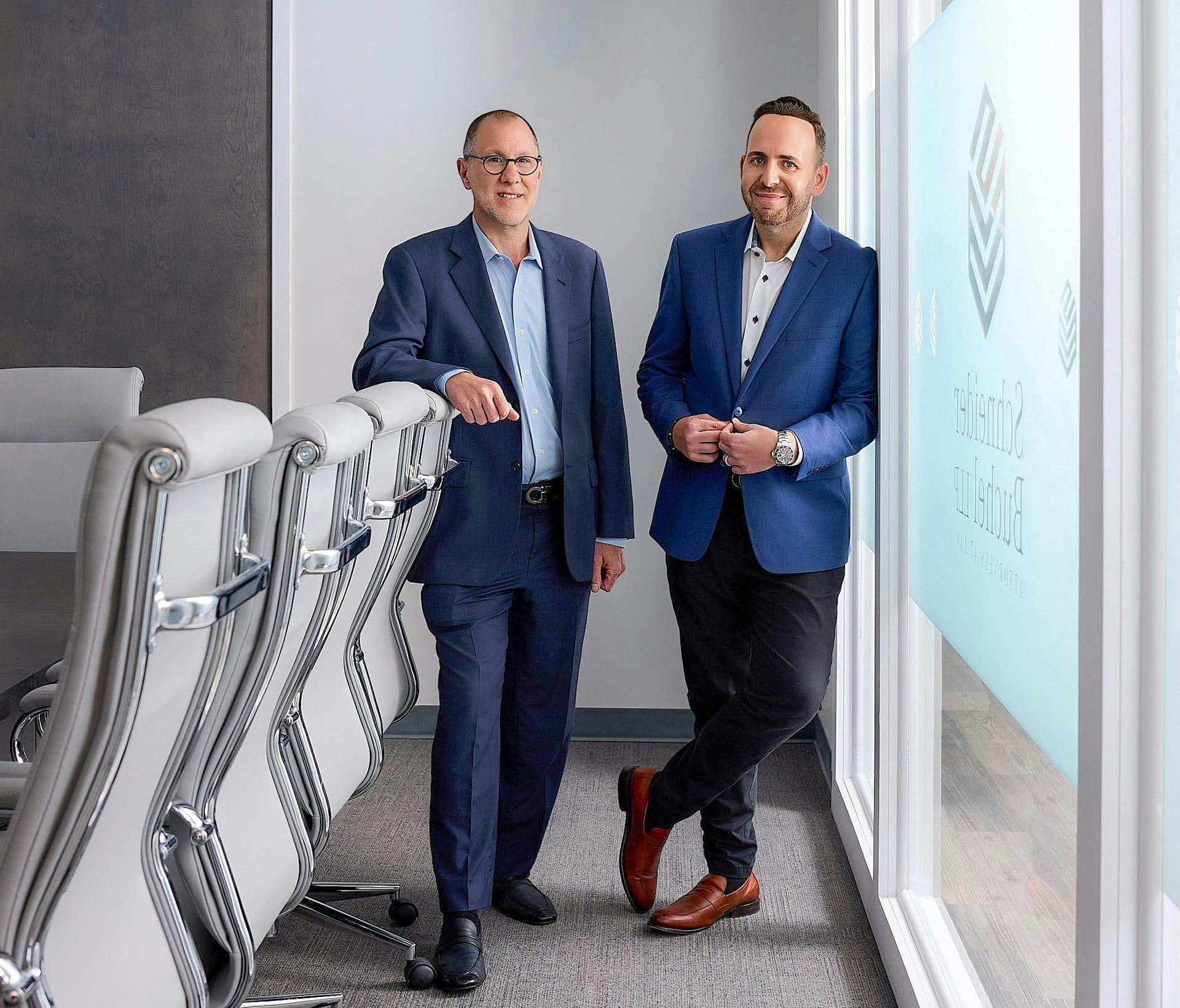 attorneys standing in a conference room