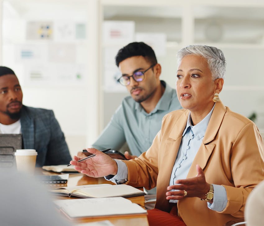 group of people in a meeting