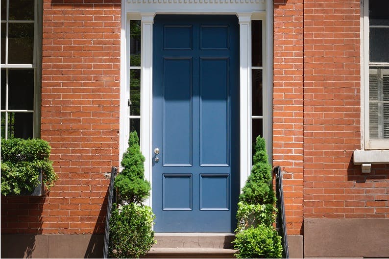 The front door of a condo