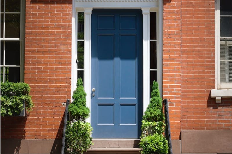 The front door of a condo