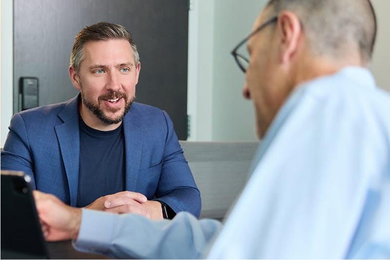 Attorney helping a client