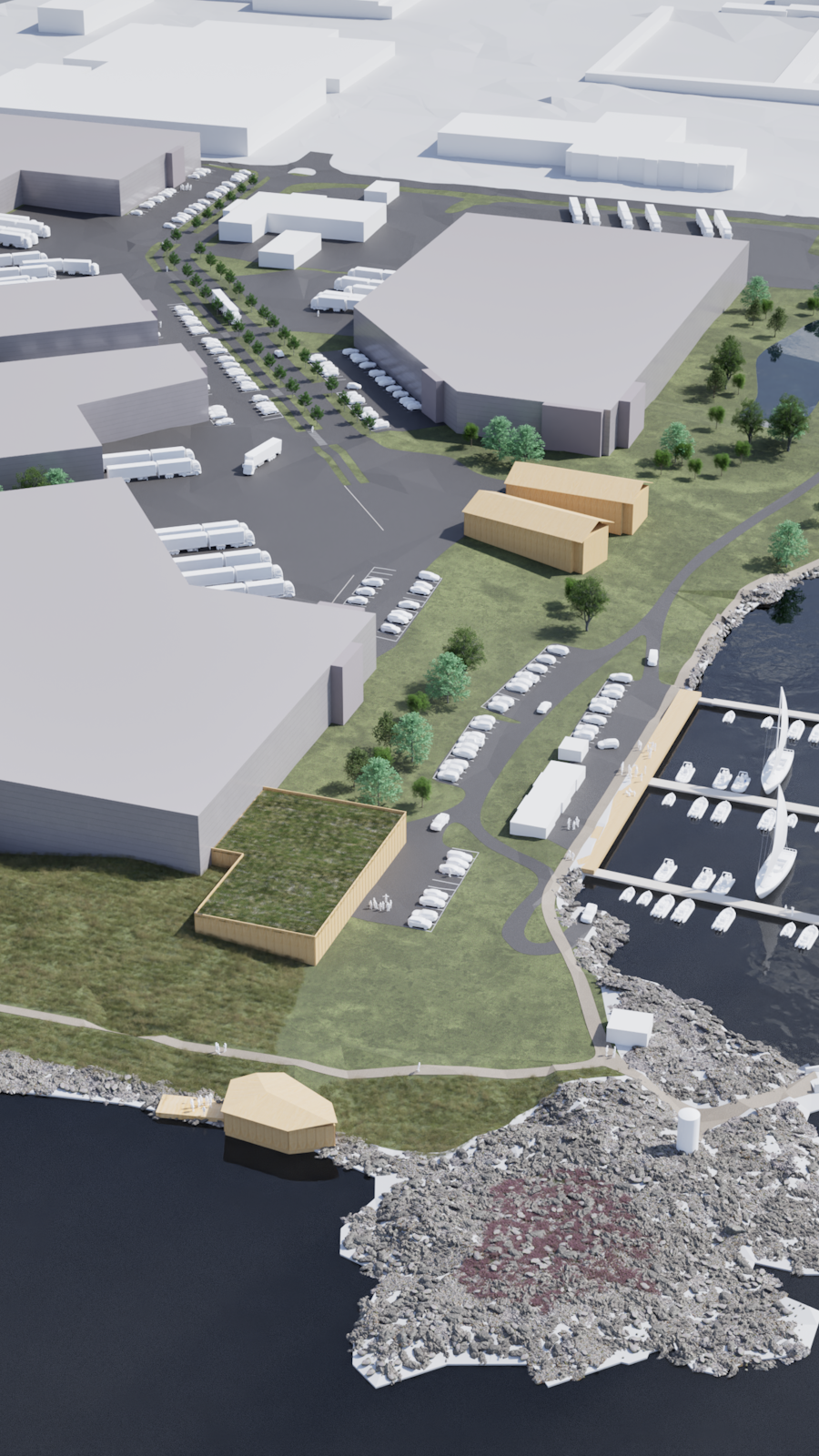 Flygbild Arendal Port View