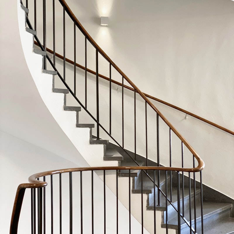 Mölndalsvägen 91 Trappa i huset på Mölndalsvägen 91 i Krokslätt i Göteborg