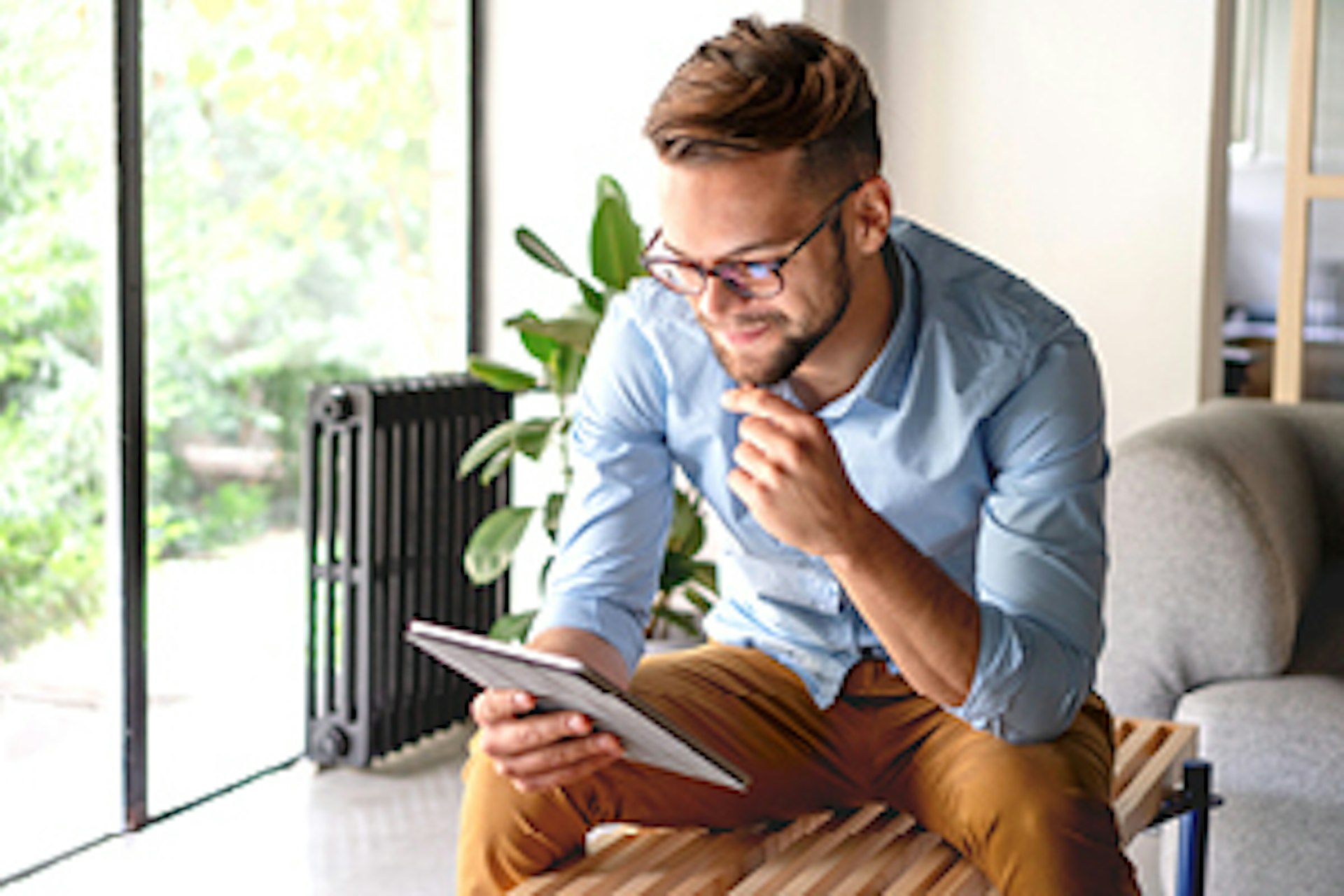 Man Reading Ebook