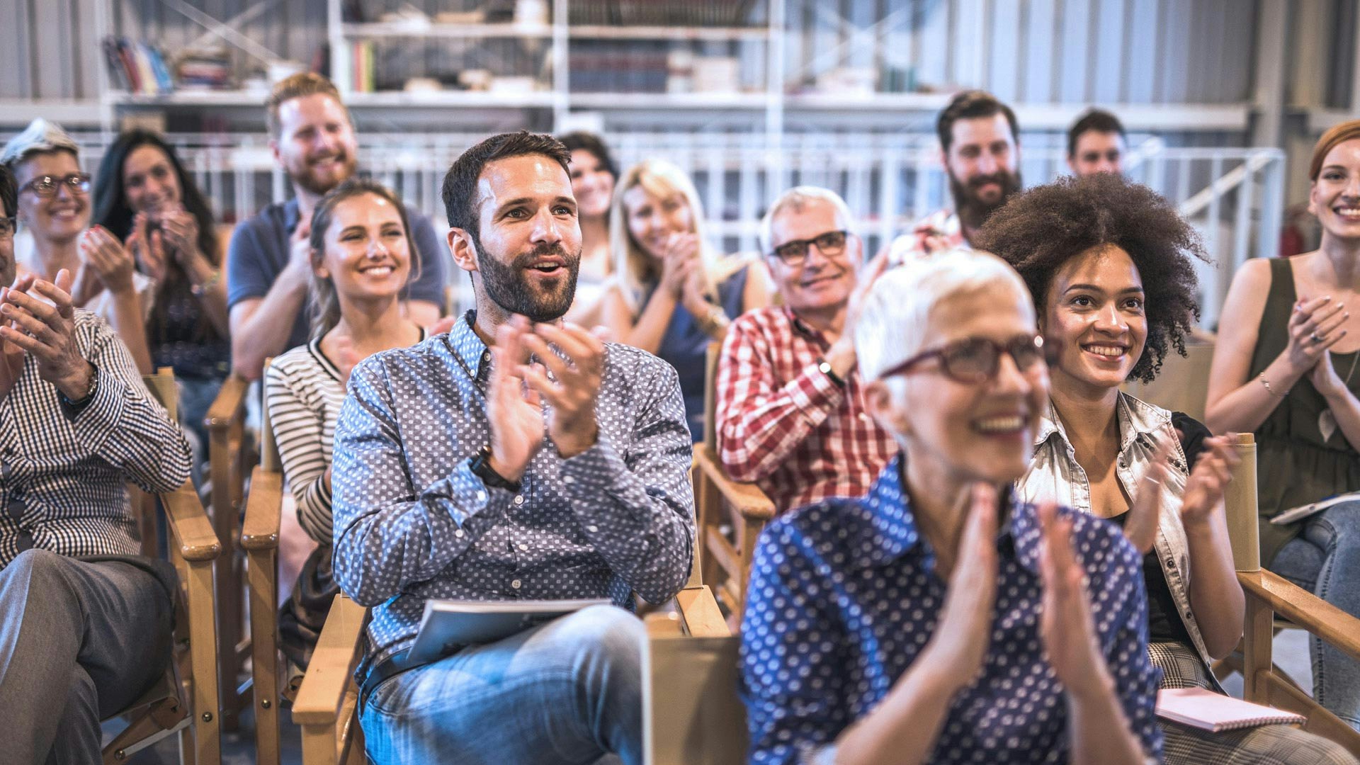 Group of people attending a seminar