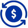 Dollar sign with arrows around it