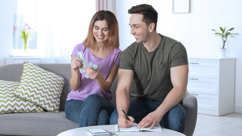 Couple with money