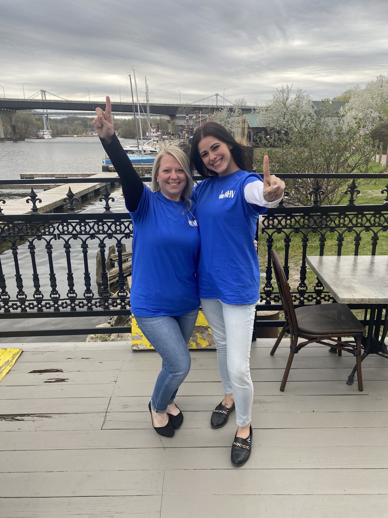 Victoria pictured with MHV staff member, Holly