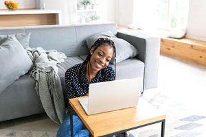 Woman Watching a Video