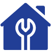 House icon with wrench