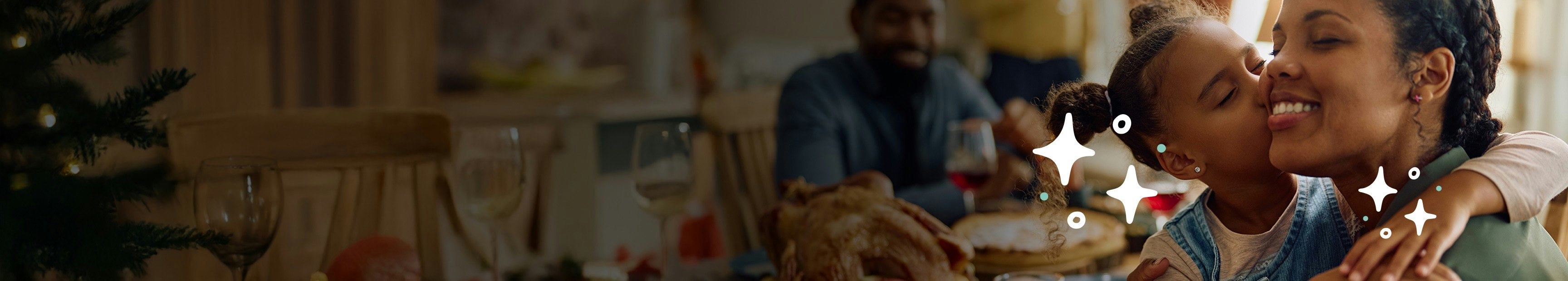 Loving family during the holidays