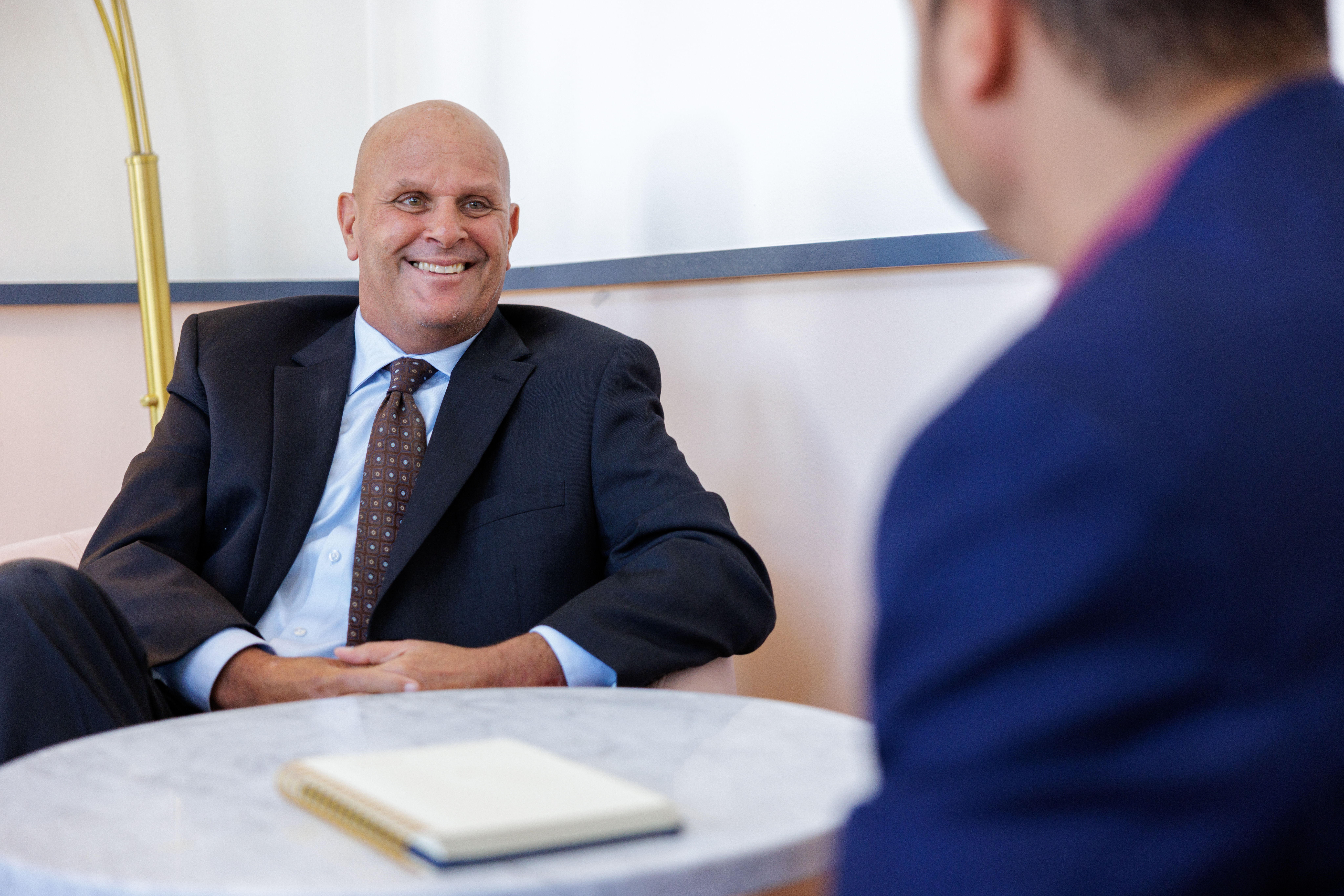 Two men meeting together