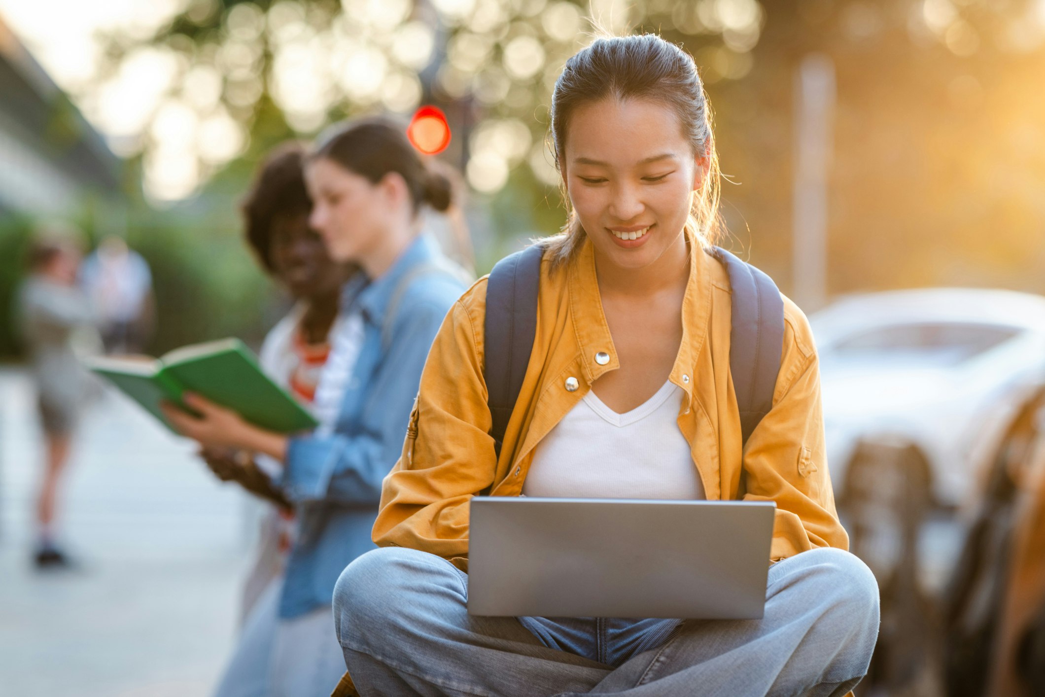Student on laptop