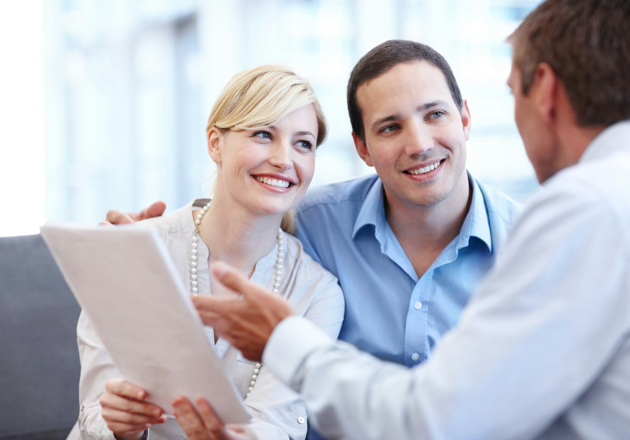 Couple meeting with financial professional