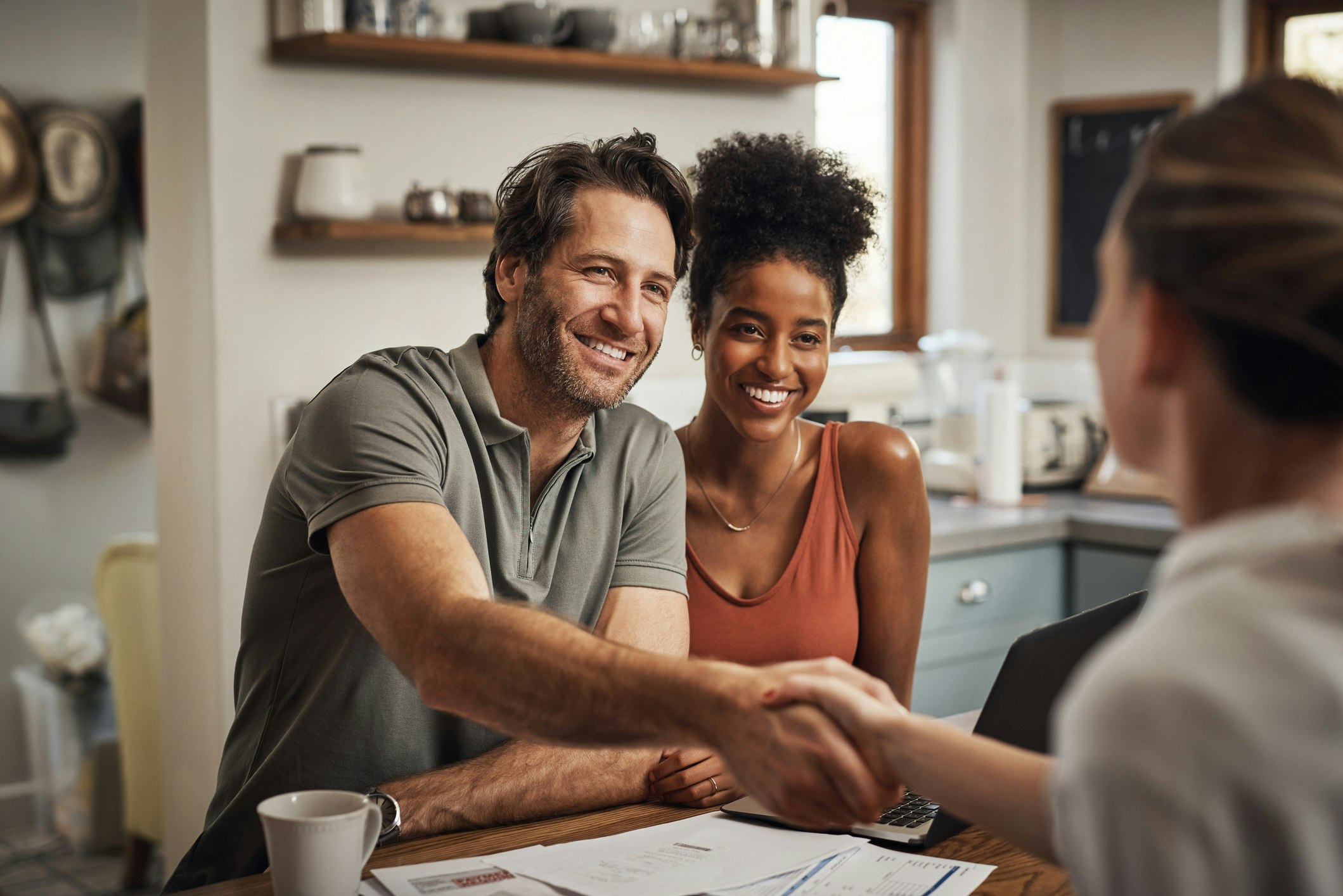 Couple meeting with financial professional