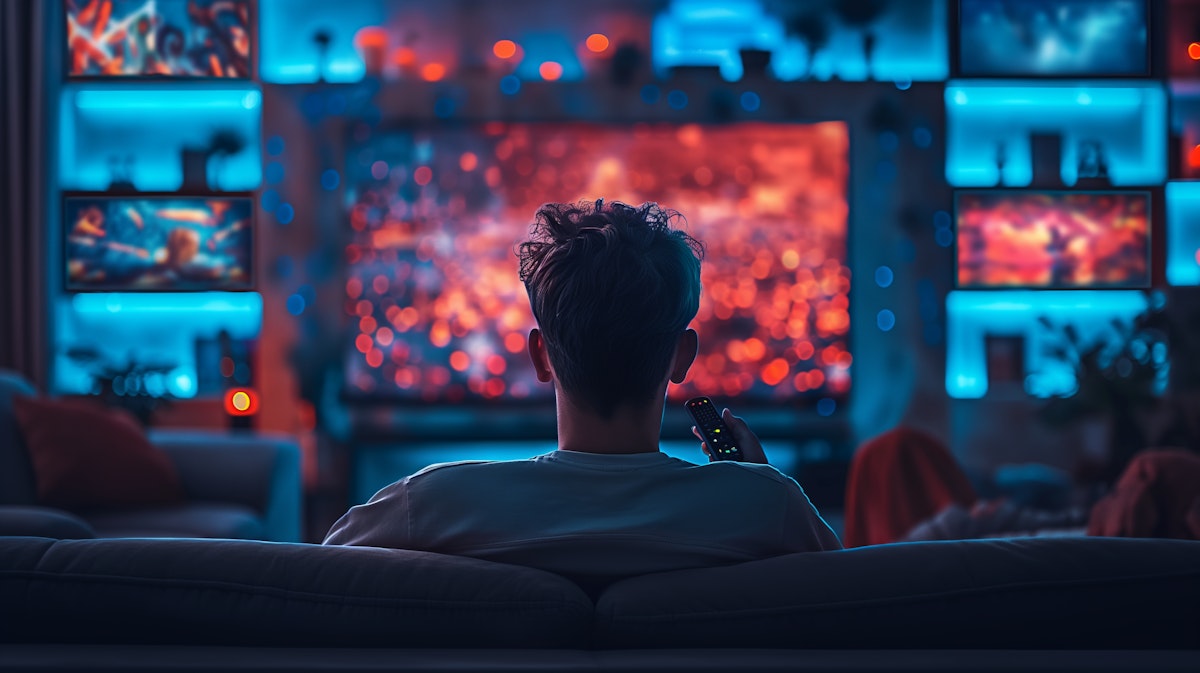 Man Watching TV